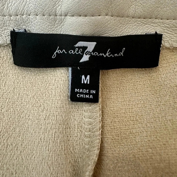 7 For all Mankind faux leather pants. Ivory Size M - Picture 6 of 11